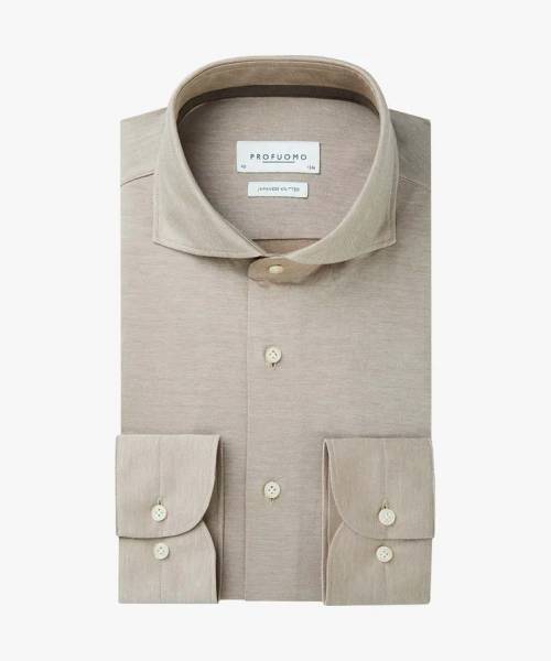 PROFUOMO JAPANESE KNITTED SHIRT CAMEL PPUH30049C