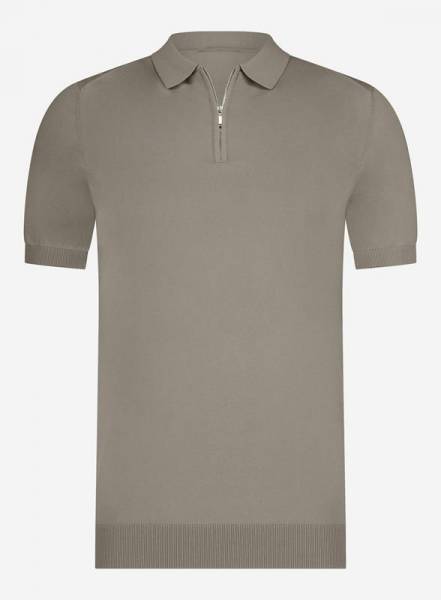 I'M FINE zip polo cool dry TREVI/V62 STONE