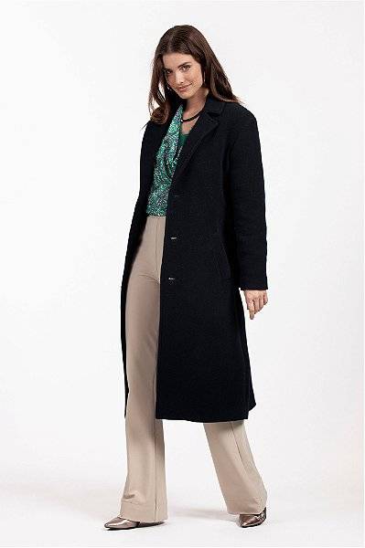 STUDIO ANNELOES 08373 Alica wool coat-Dark Blue