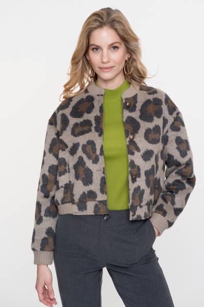GEISHA 55521-10 Bomber Jacket Leopard