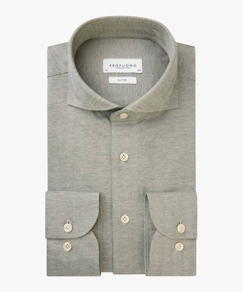 PROFUOMO GROEN KNITTED SHIRT PPVH10041C