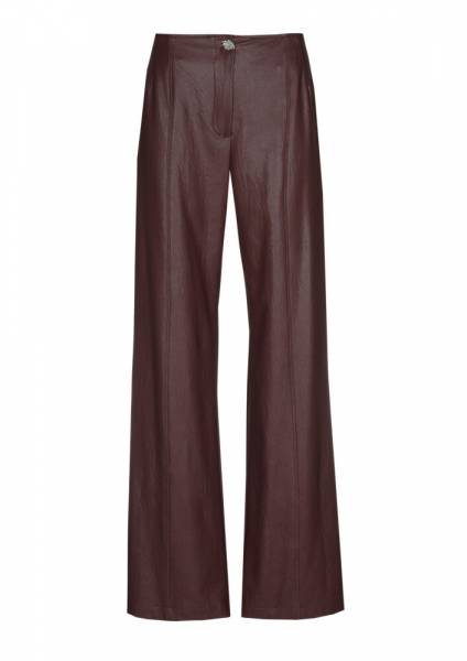 CarolineBiss 4567/55 Broek Vegan Leather-Wine