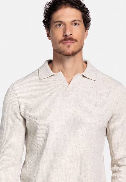 Pullover Polo Collar - LS Structure knit Thomas maine 5283TM400