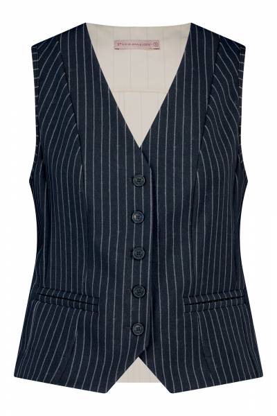 Studio Anneloes 09166 Bruno bonded pinstripe gilet