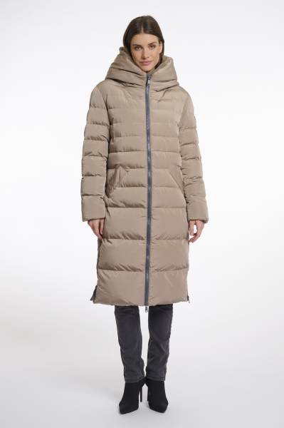 RINO & PELLE Keilafur.7002511Long padded hooded coat