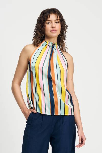 POM Amsterdam SP9135 HalterTop- Paradise Stripes
