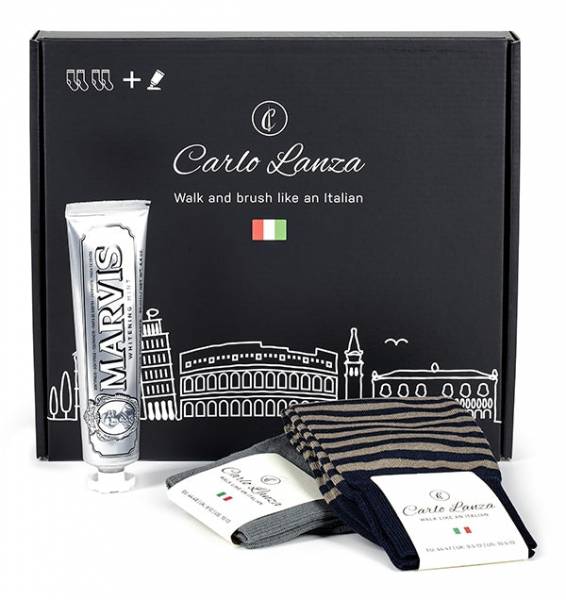 CARLO LANZA 600-311 Geschenkdoos Sokken & Tandpasta -Multicolour