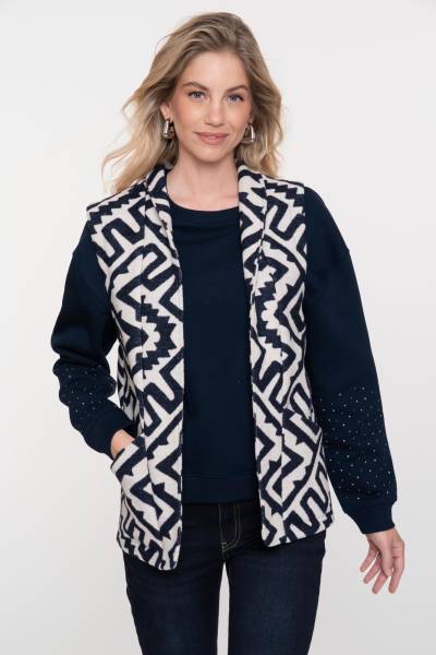 GEISHA 55875-21 Gilet jacquard Blue-White