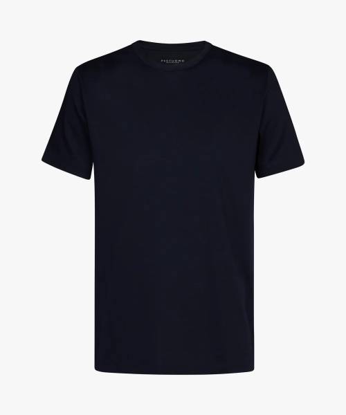 PROFUOMO NAVY JAPANESE KNITTED T-SHIRT PPWT10017B