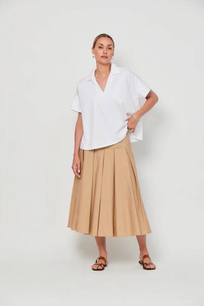 LA SALLE ROK BI.04 Long Box Pleat Skirt