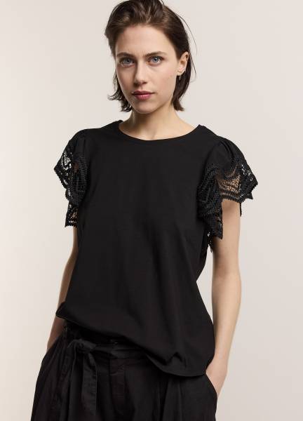 SUMMUM Jersey top 3s5025-30609 - zwart