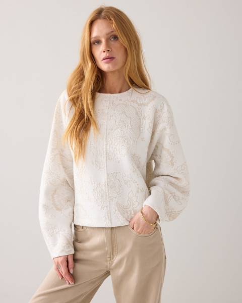 SUMMUM Trui foam jacquard 3s5215-30735-Ivory