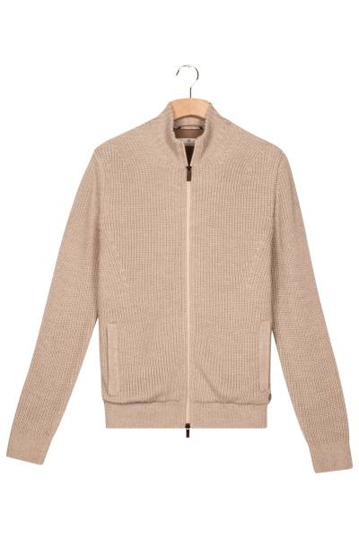 Thomas maine Cardigan Zip with Lining Half Cardigan rib knit 5221TM600