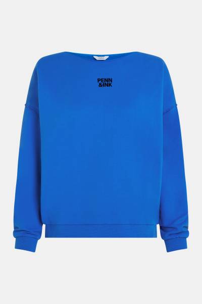 PENN&INK W25F1703 Sweater Logo Royal Blue