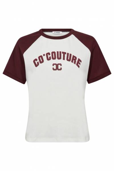 CO'COUTURE 33169 EdgeCC Block Tee-Offwhite/winered