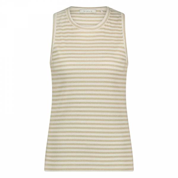 NUKUS NKS06004 Stefania Singlet Stripes OffW/Gold