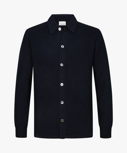 PROFUOMO navy wollen overshirt PPWF30006C