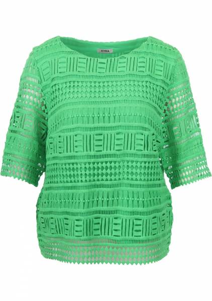 KYRA & KO Ziggy-s25 Top short sleeve lace-Green