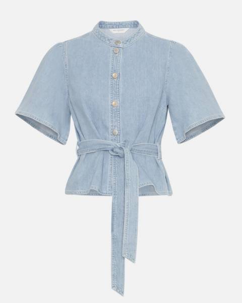 MOSS COPENHAGEN 18852 MSCHIngrid Lis 2/4 Denim Belt Shirt