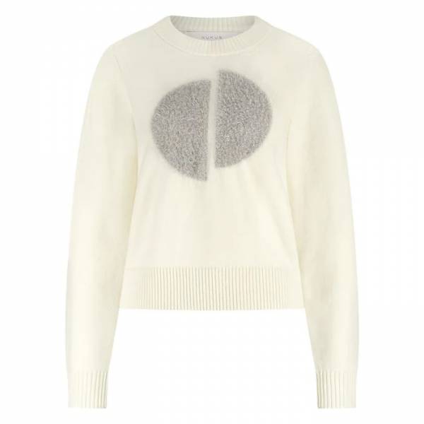 NUKUS NKF03040 Intarsia pullover off white