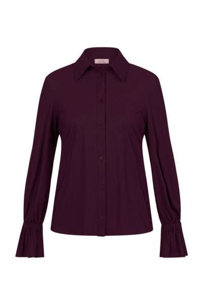 STUDIO ANNELOES 13357 Duna Ruffle Blouse-blackberry