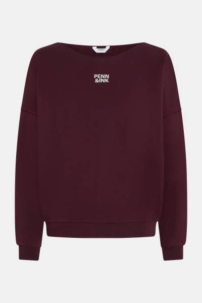 PENN&INK W25F1703 Sweater Logo aubergine