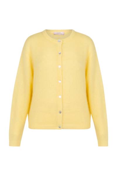 STUDIO ANNELOES 13457 Bibi mohair cardigan-butter yellow