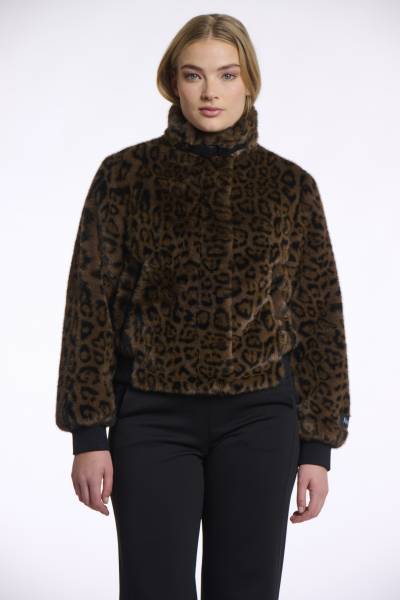 RINO & PELLE Ambra short fake fur jacket - Leopard