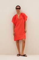 BY-BAR 25117007 vina linen dress-bright poppy