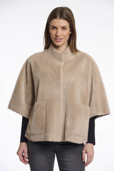 RINO & PELLE Dewi.7002511 Faux fur cape-oat