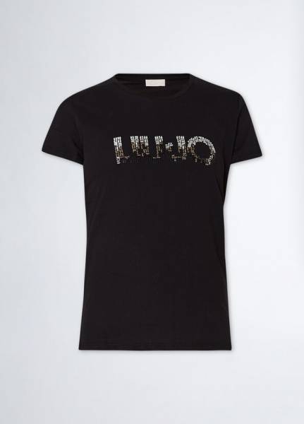 LIU JO T-Shirt met Logo WF3085-J6308 Black