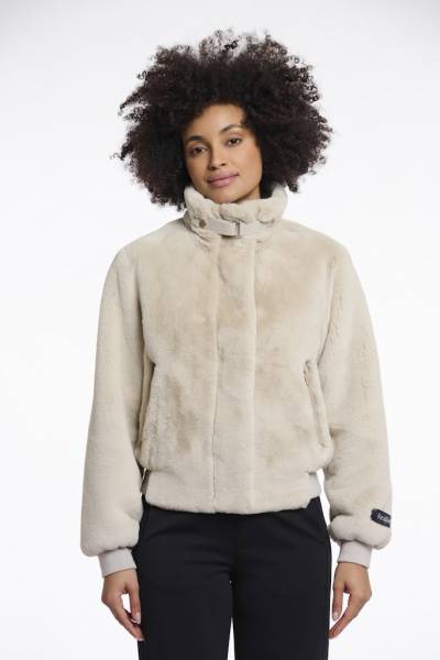 RINO & PELLE Ambra short fake fur jacket - Birch