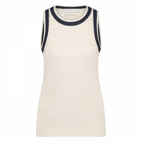 NUKUS FW24102 Nice Singlet - Offwhite/Navy