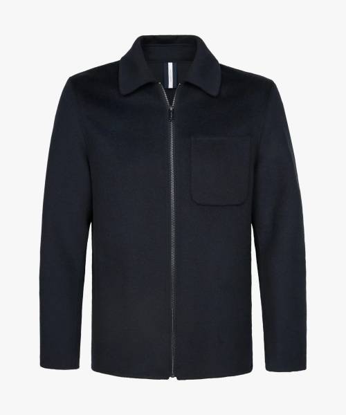 PROFUOMO navy wollen overshirt PPWF30013B