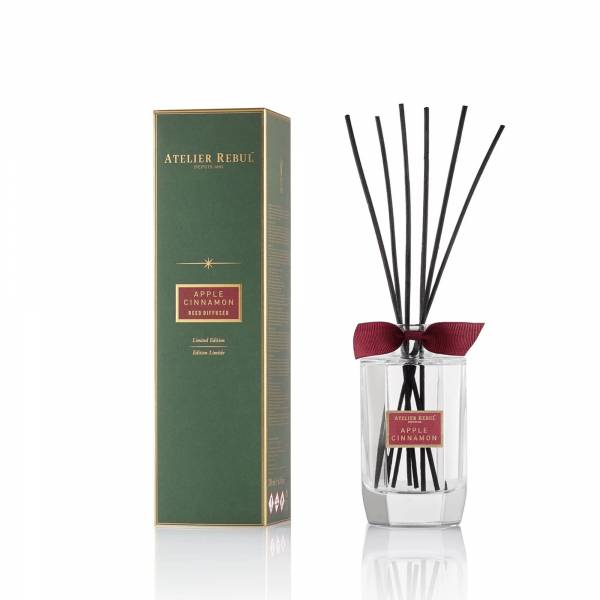 ATELIER REBUL APPLE & CINNEMON GEURSTOKJES 200 ML | 12 Reed Diffuser LE 200ml